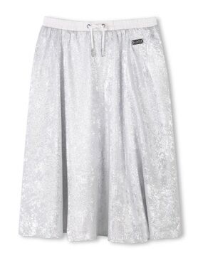 DKNY metallic drawstring skirt